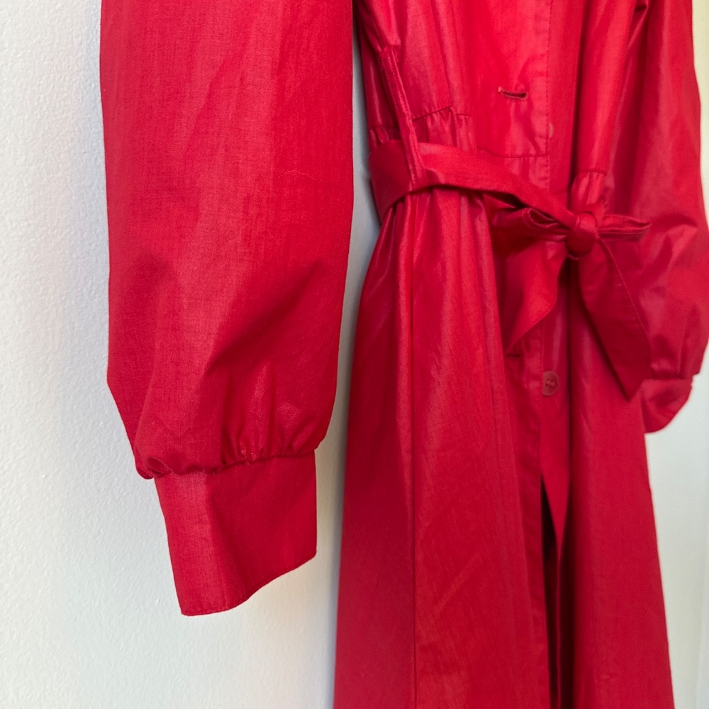 Vintage  BRAETAN  made in Hong Kong red tie waist coat button front - Picture 7 of 13